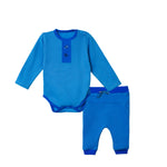 Load image into Gallery viewer, Blue Romper Set
