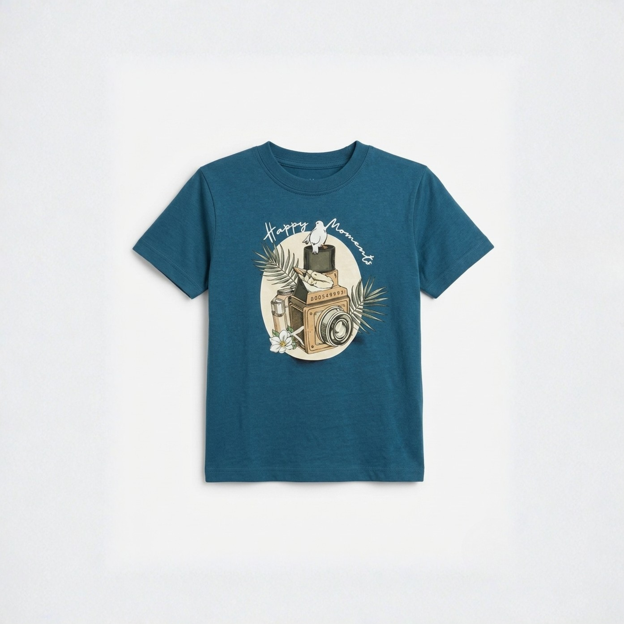 Blue Retro Graphic T-shirt
