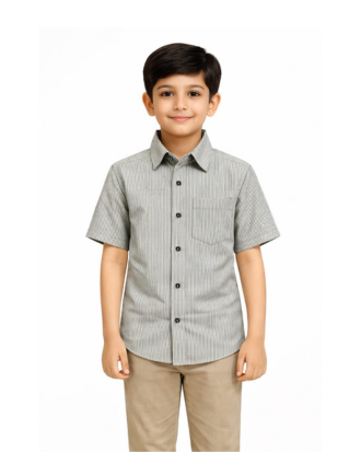 Grey Button-Down Shirt