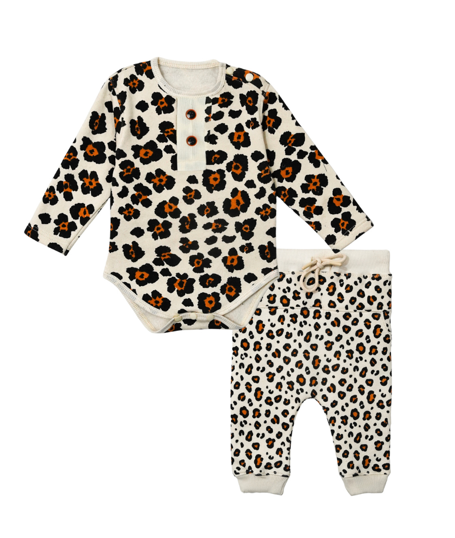 Cheeta Romper Set