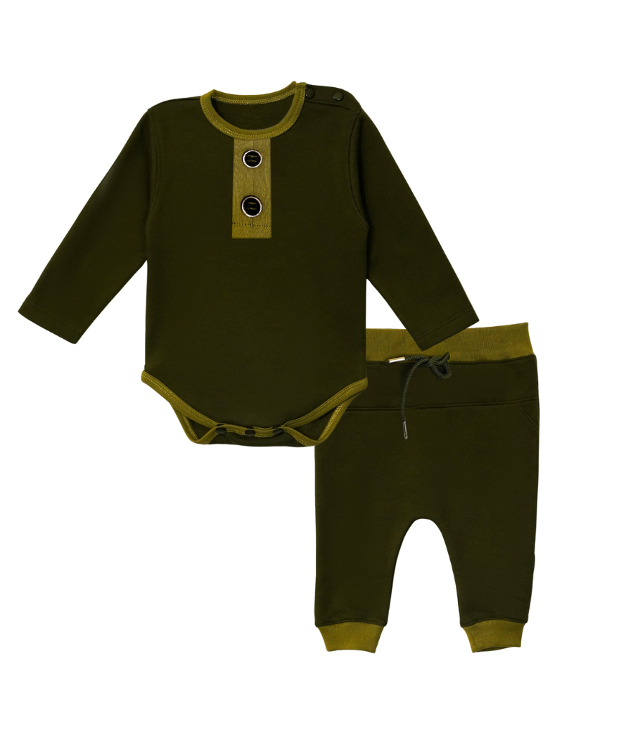 Olive Romper Set