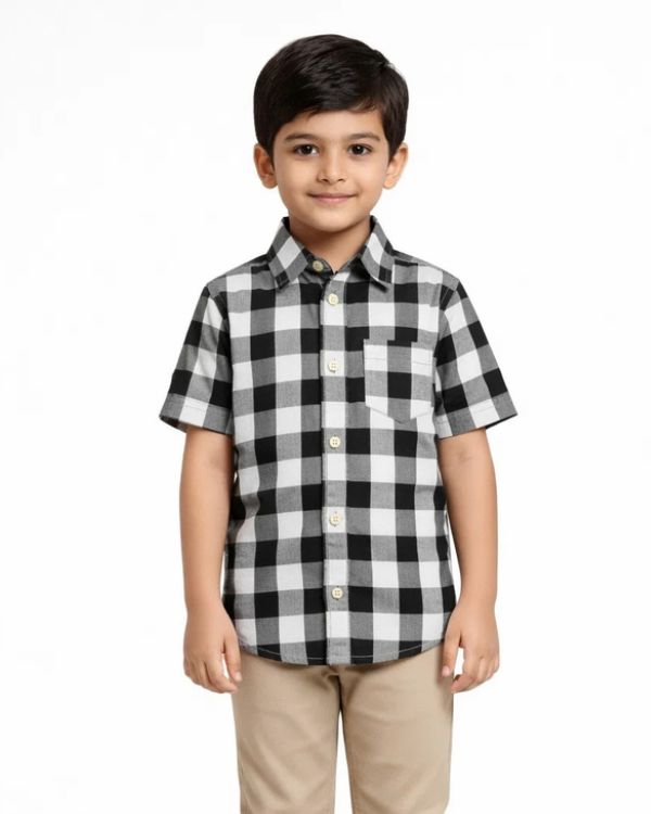 Black and White Checkered Shirt