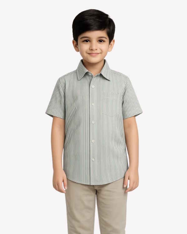 Grey Button-Down Shirt