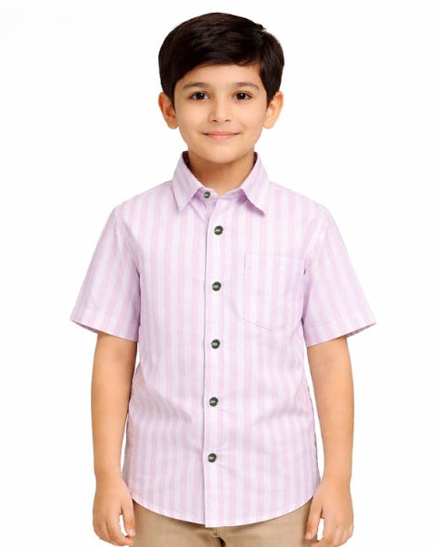 Light Pink Striped Button Down Shirt