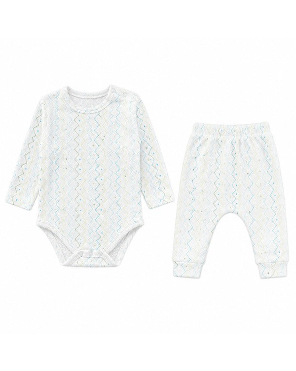 Geometric Print Romper Set (2 in 1)
