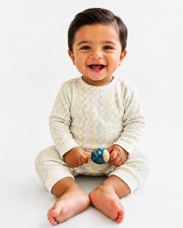 Geometric Print Romper Set (2 in 1)