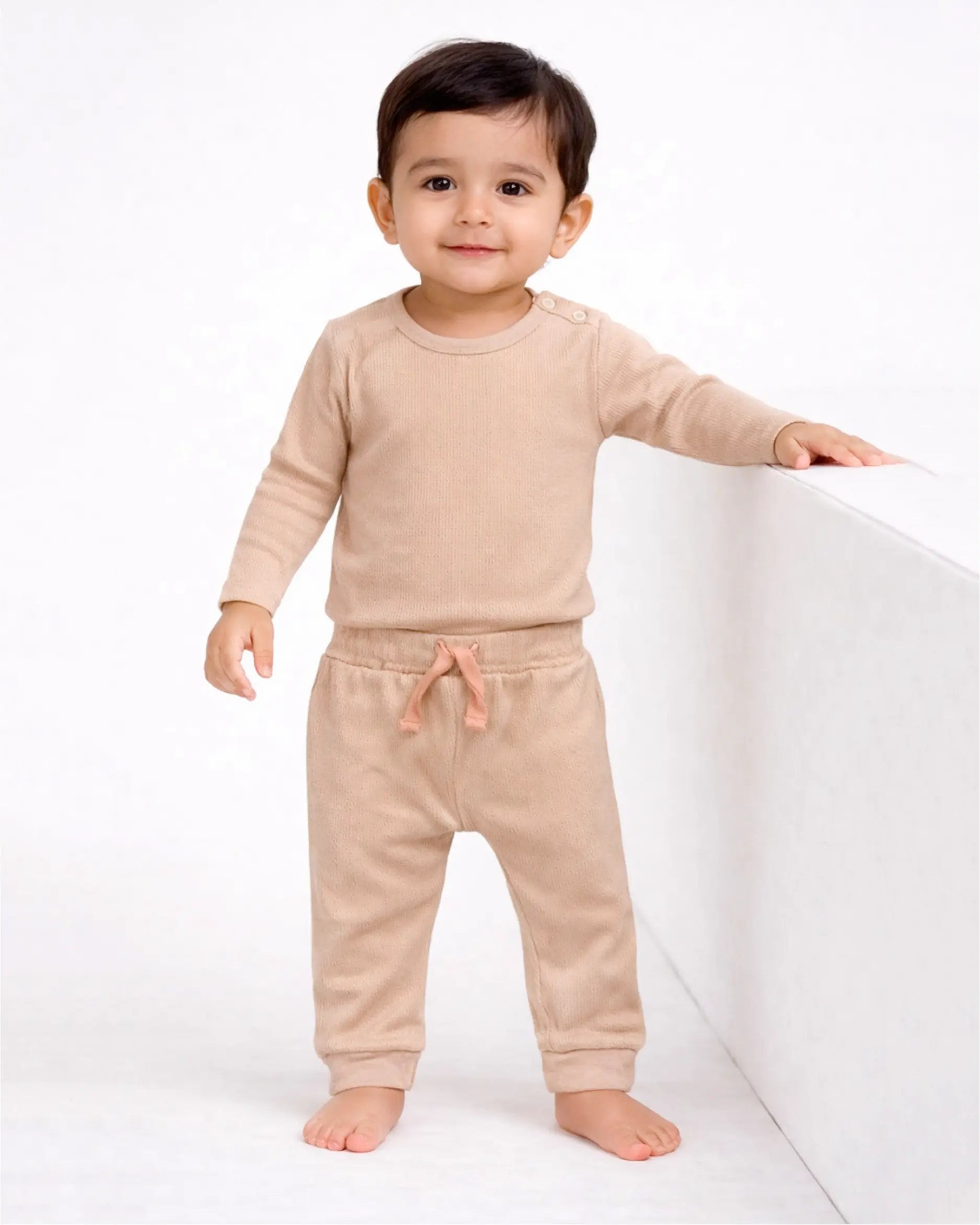 Soft Beige Romper Set