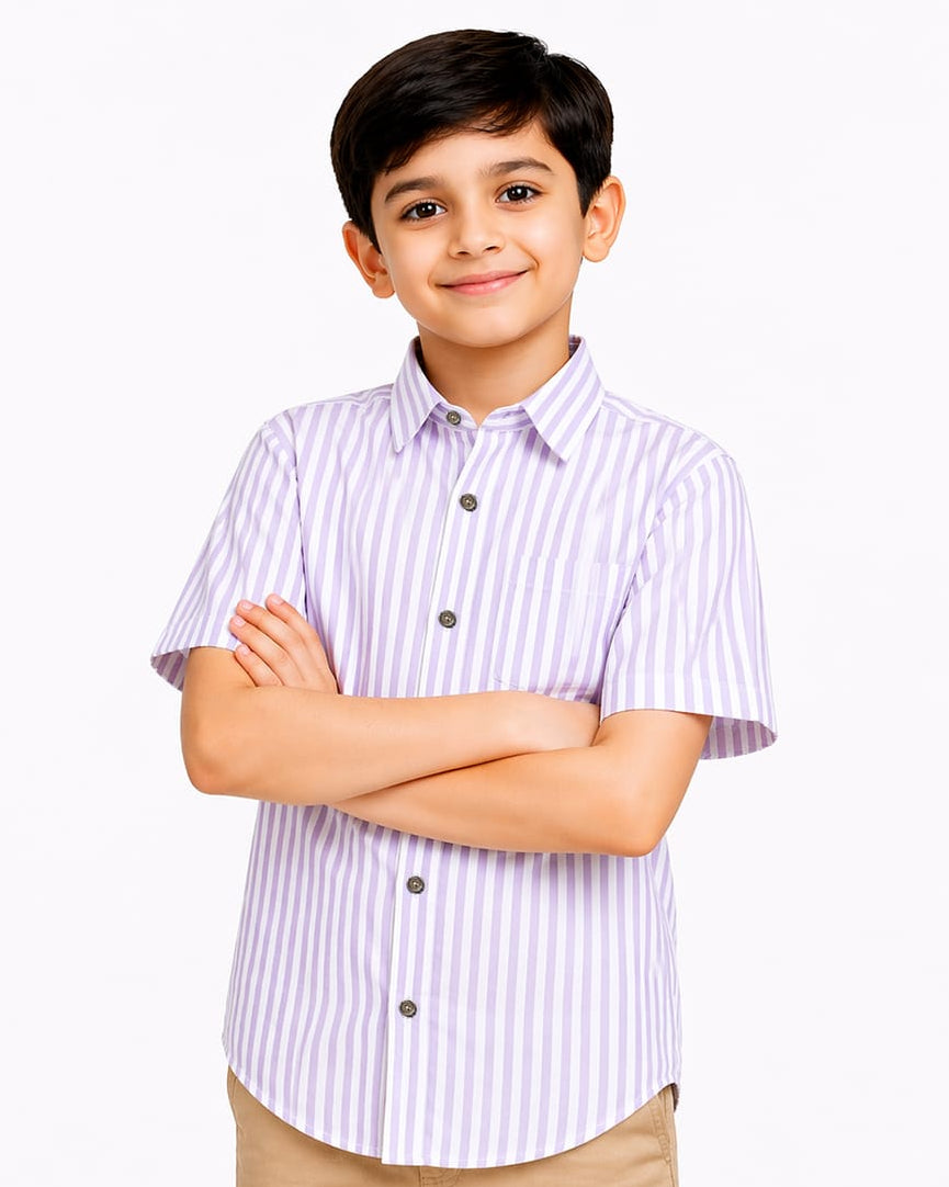 Lavendar Stripped Button Down
